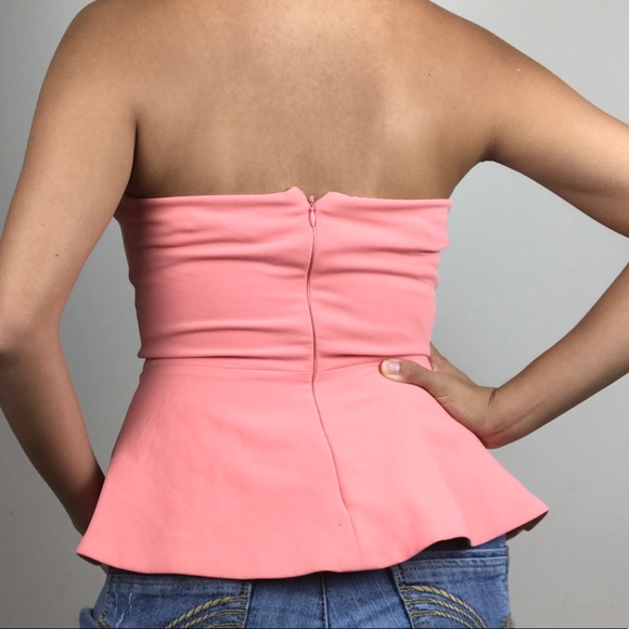 Cute coral peplum top! - Picture 5 of 8